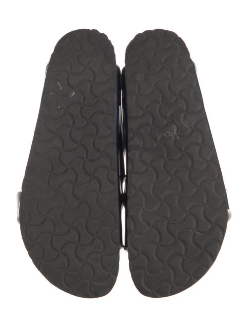 Birkenstock Leather Striped Slides