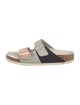 Birkenstock Suede Colorblock Pattern Slides
