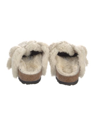 Birkenstock Fur Colorblock Pattern Mules
