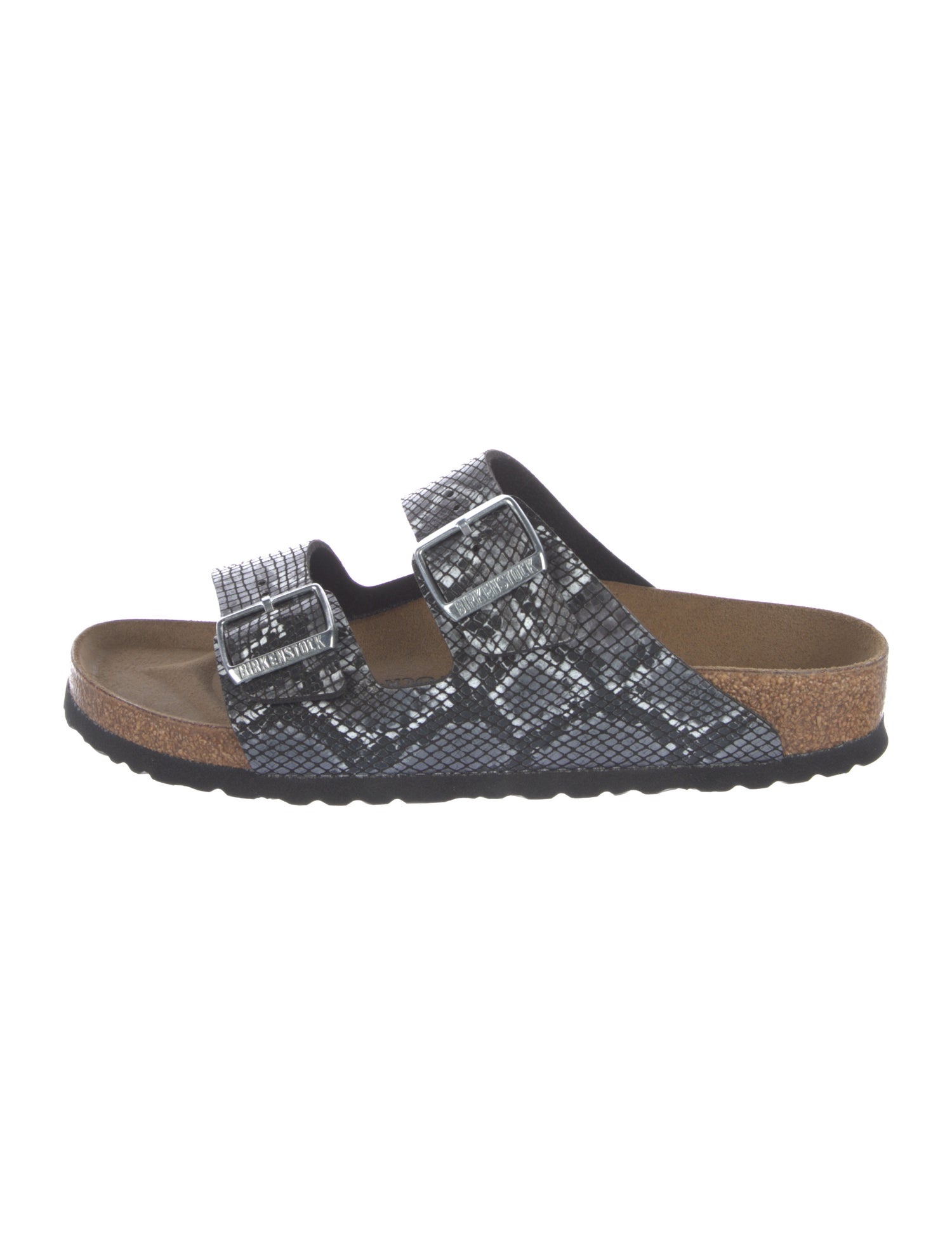 Birkenstock Leather Printed Slides