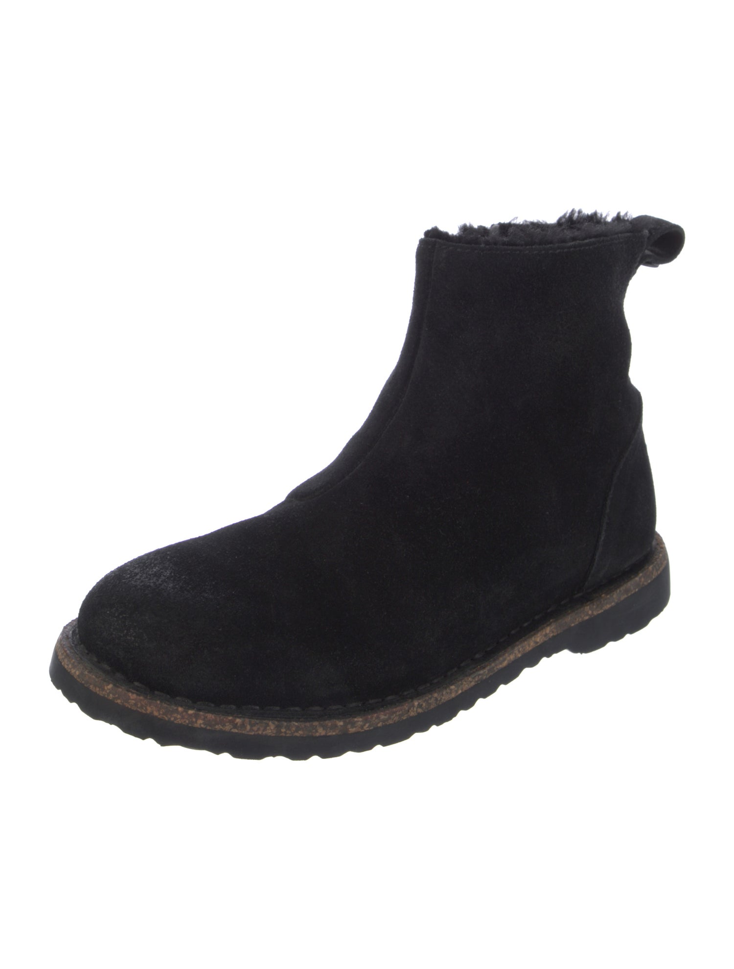 Birkenstock Suede Fur Trim Chelsea Boots