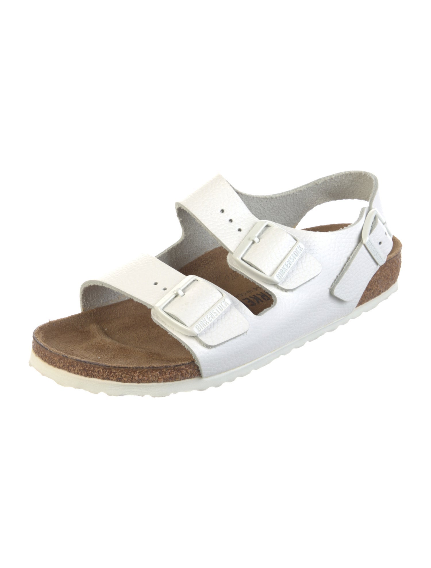 Birkenstock Leather Colorblock Pattern Slingback Sandals