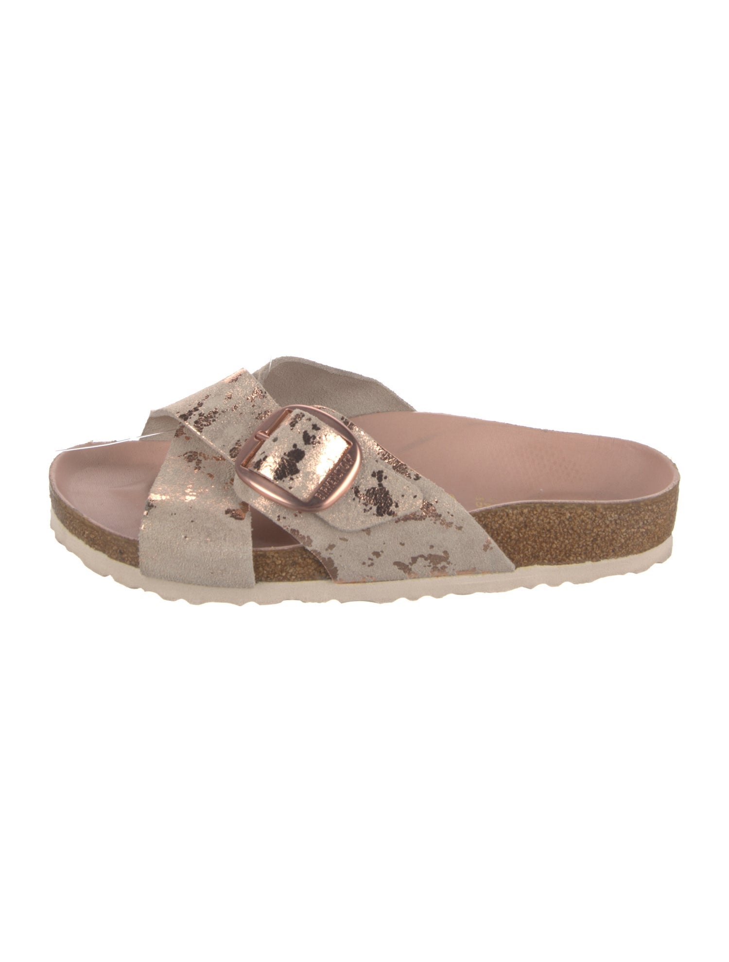 Birkenstock Suede Printed Slides