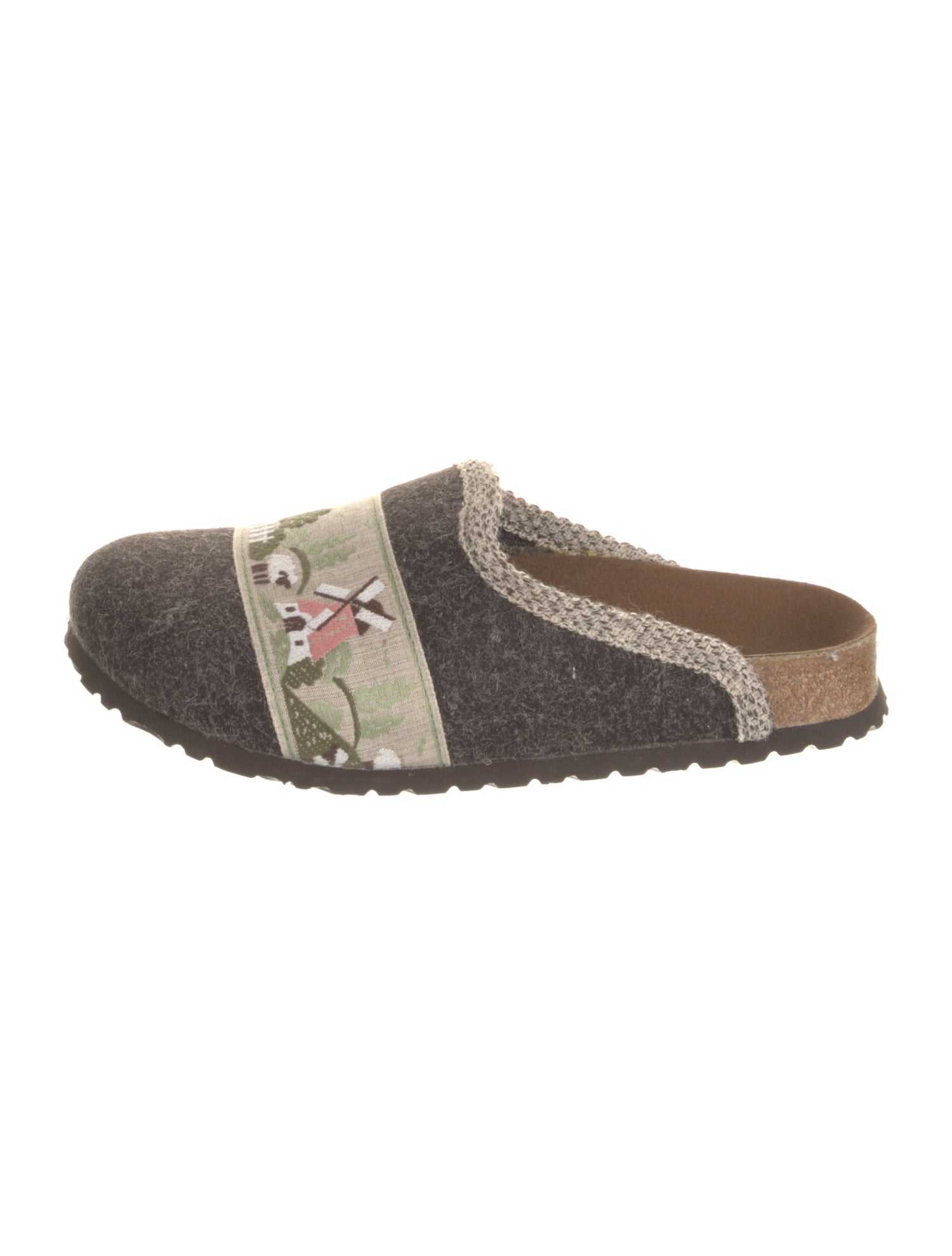 Birkenstock Wool Graphic Print Mules