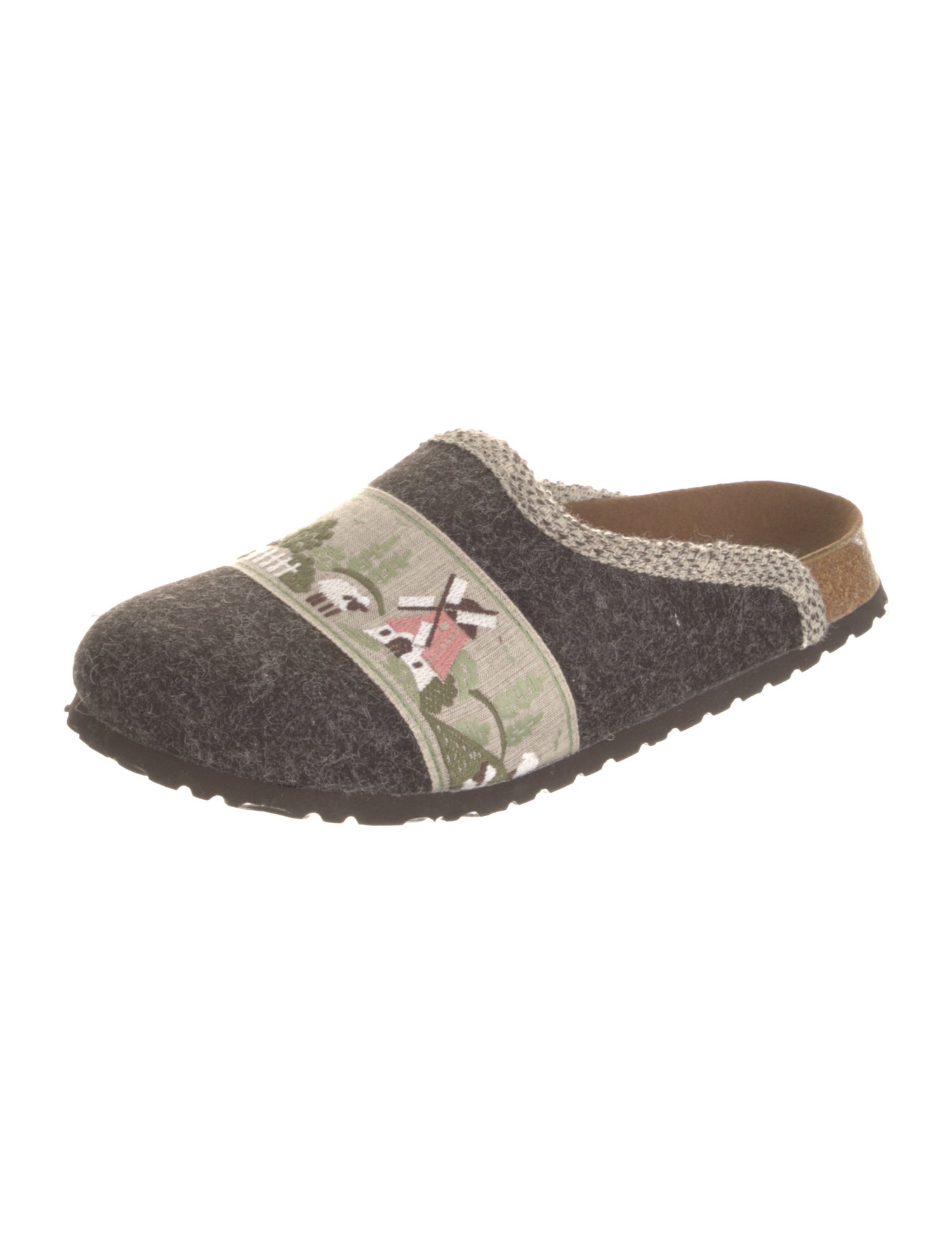 Birkenstock Wool Graphic Print Mules