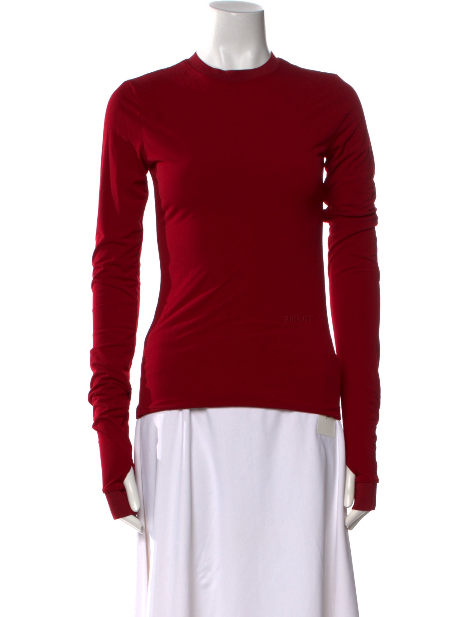 BIRROT Crew Neck Long Sleeve Top