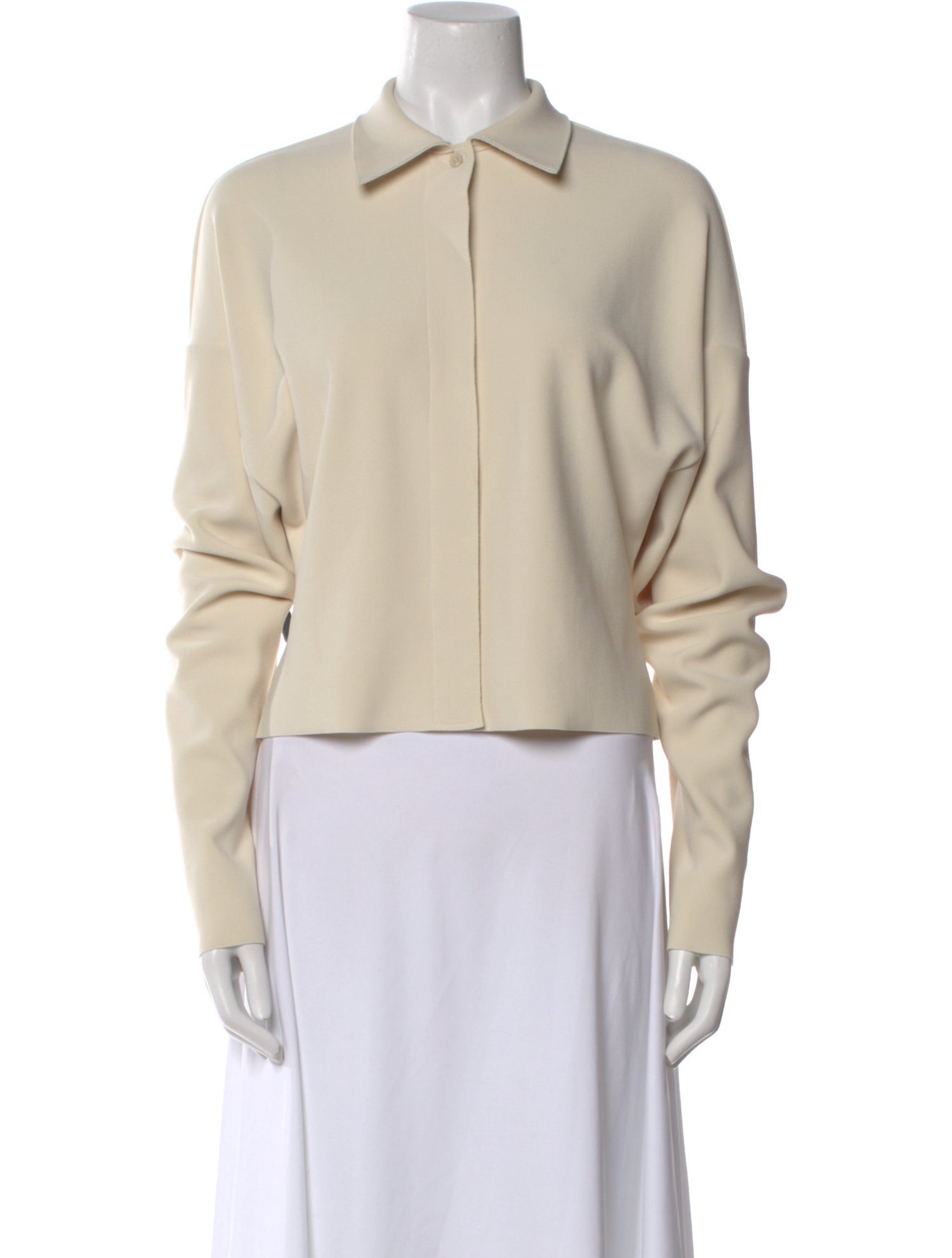 BIRROT V-Neck Long Sleeve Crop Top