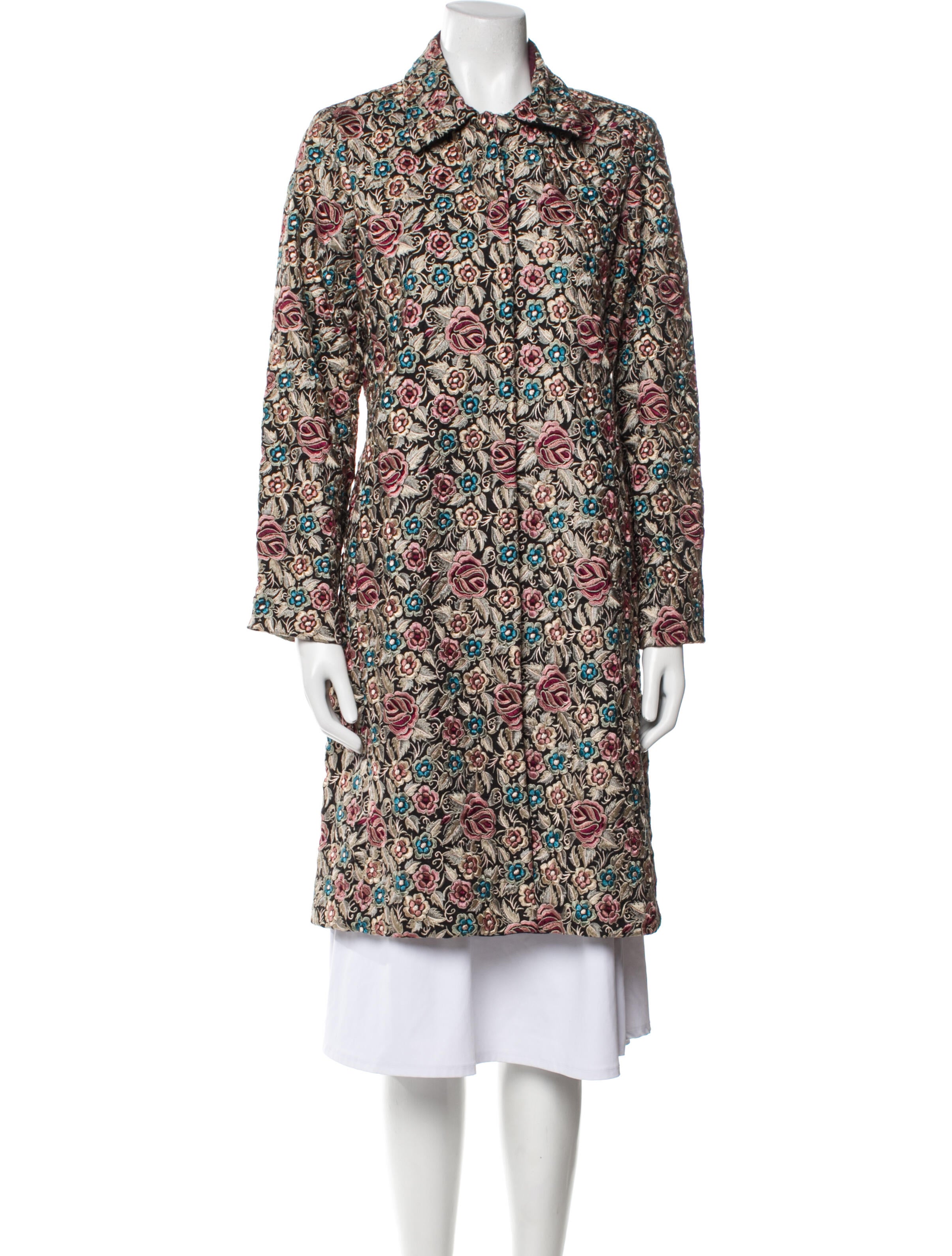 Biya Linen Floral Print Coat