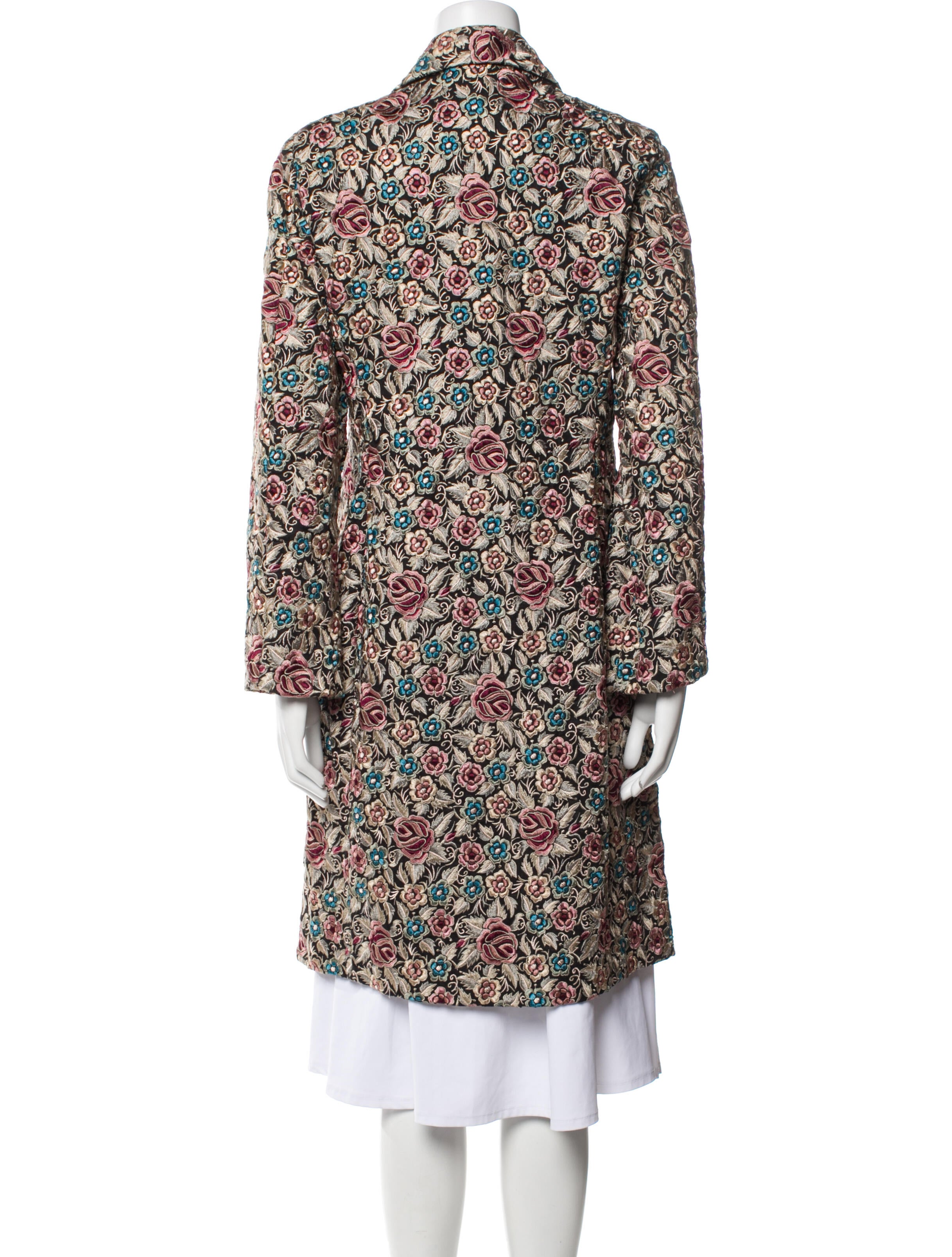 Biya Linen Floral Print Coat