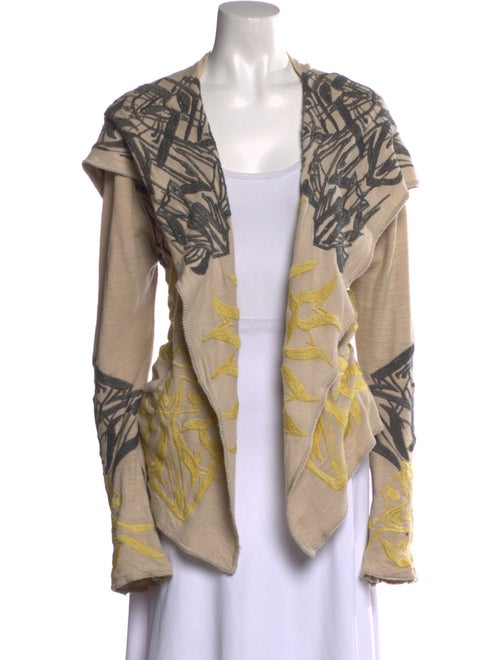 Biya Printed Open Front Sweater