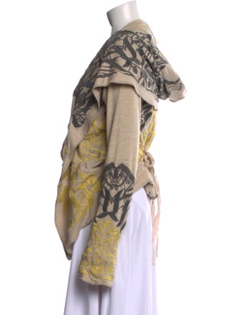 Biya Printed Open Front Sweater