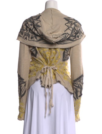 Biya Printed Open Front Sweater