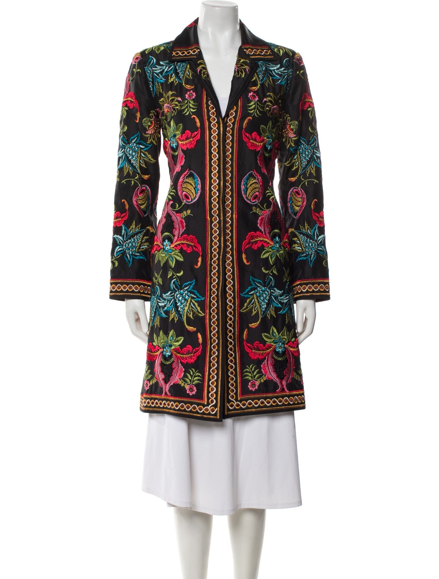 Biya Silk Paisley Print Coat
