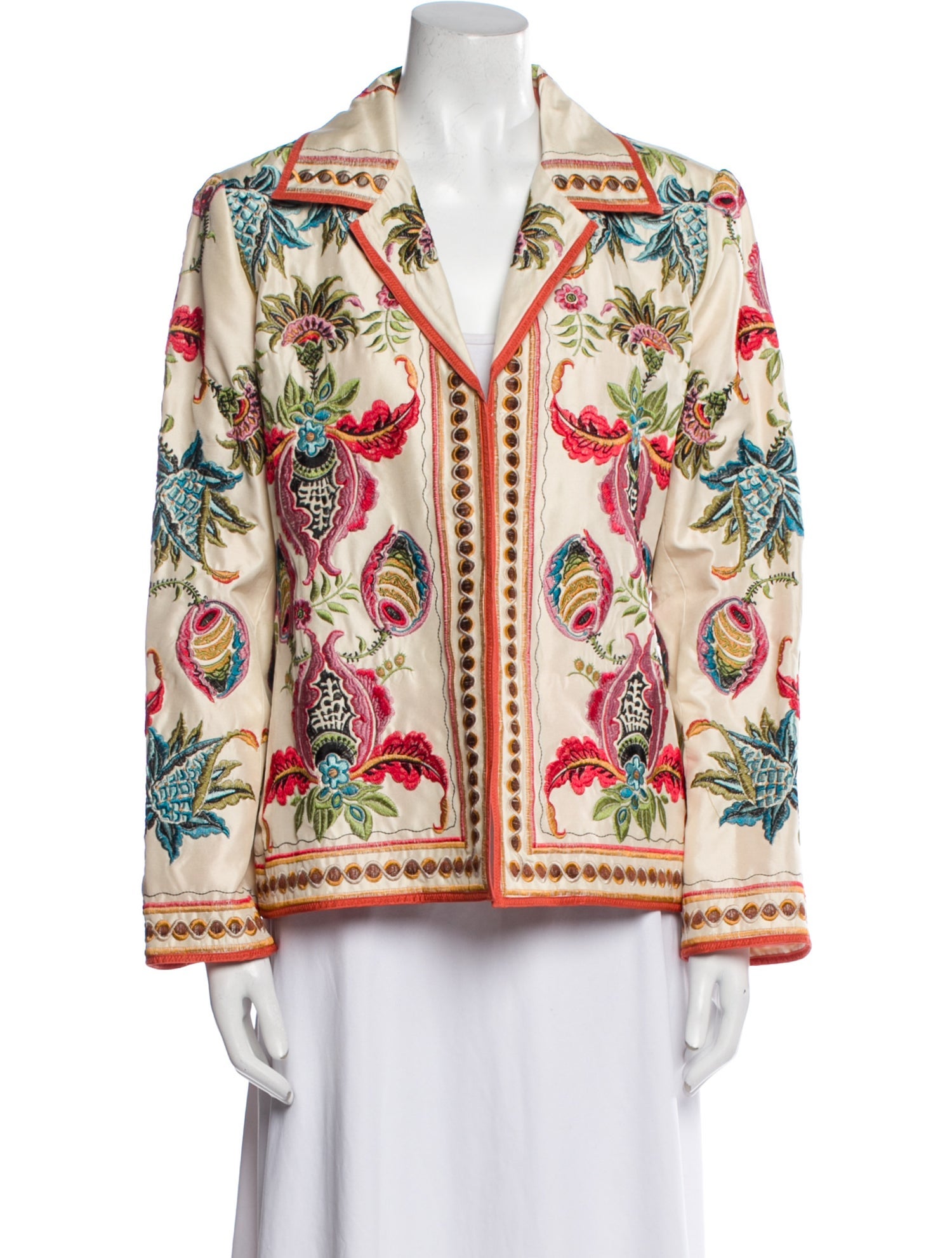 Biya Silk Floral Print Blazer