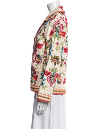 Biya Silk Floral Print Blazer