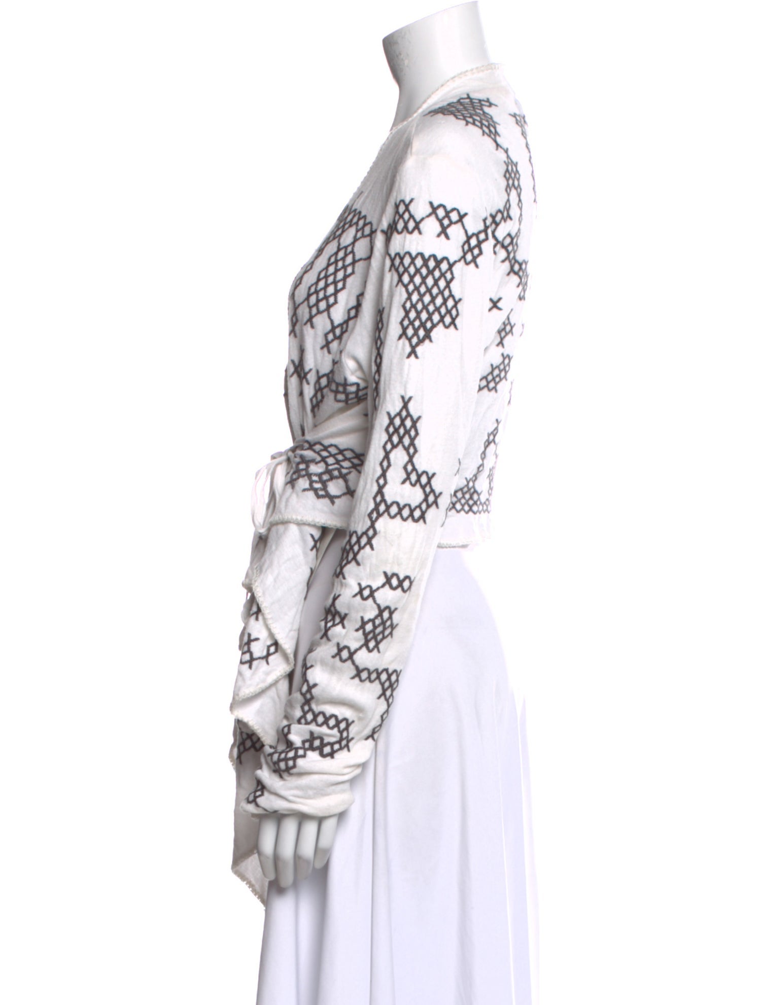 Biya Printed V-Neck Sweater