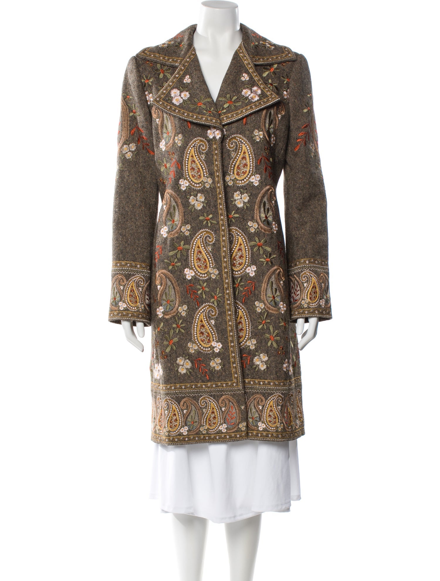 Biya Wool Floral Print Evening Jacket