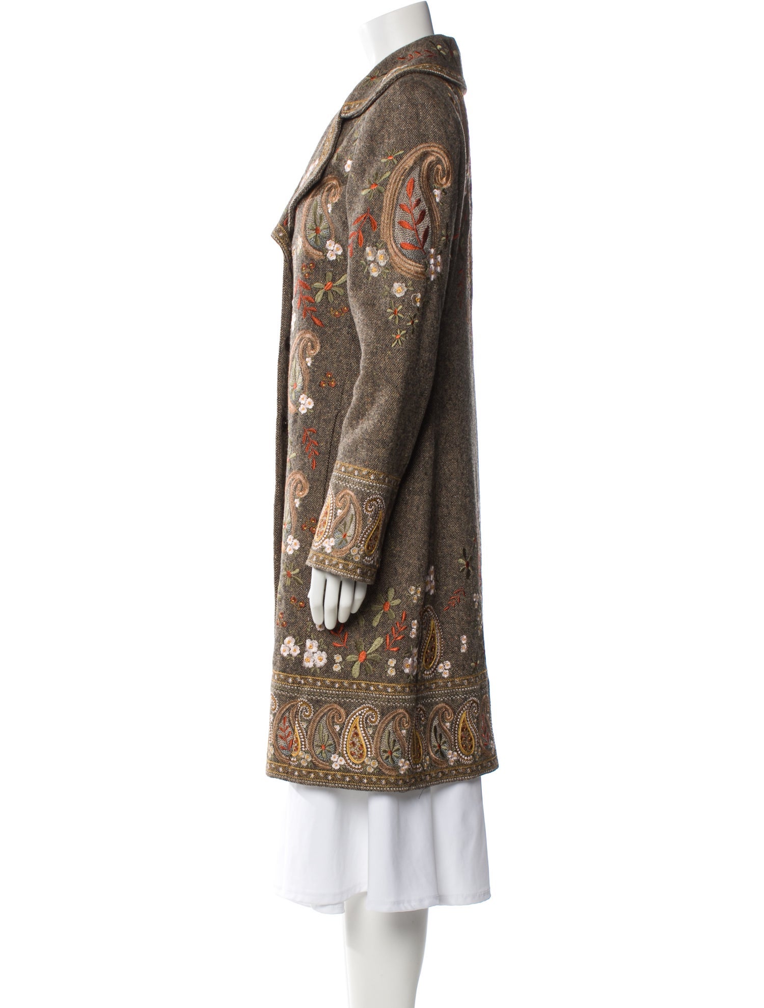 Biya Wool Floral Print Evening Jacket