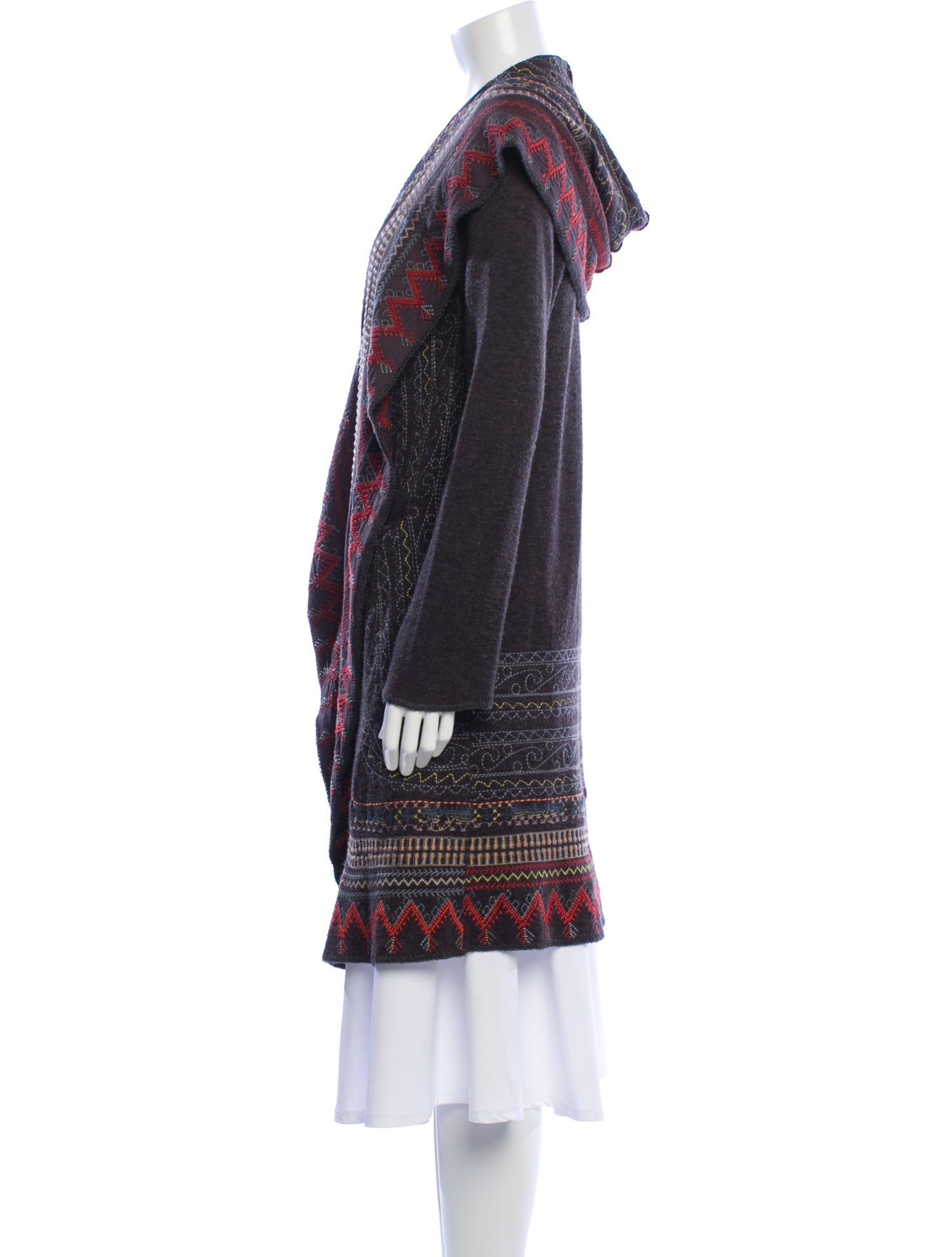 Biya Printed Open Front Sweater