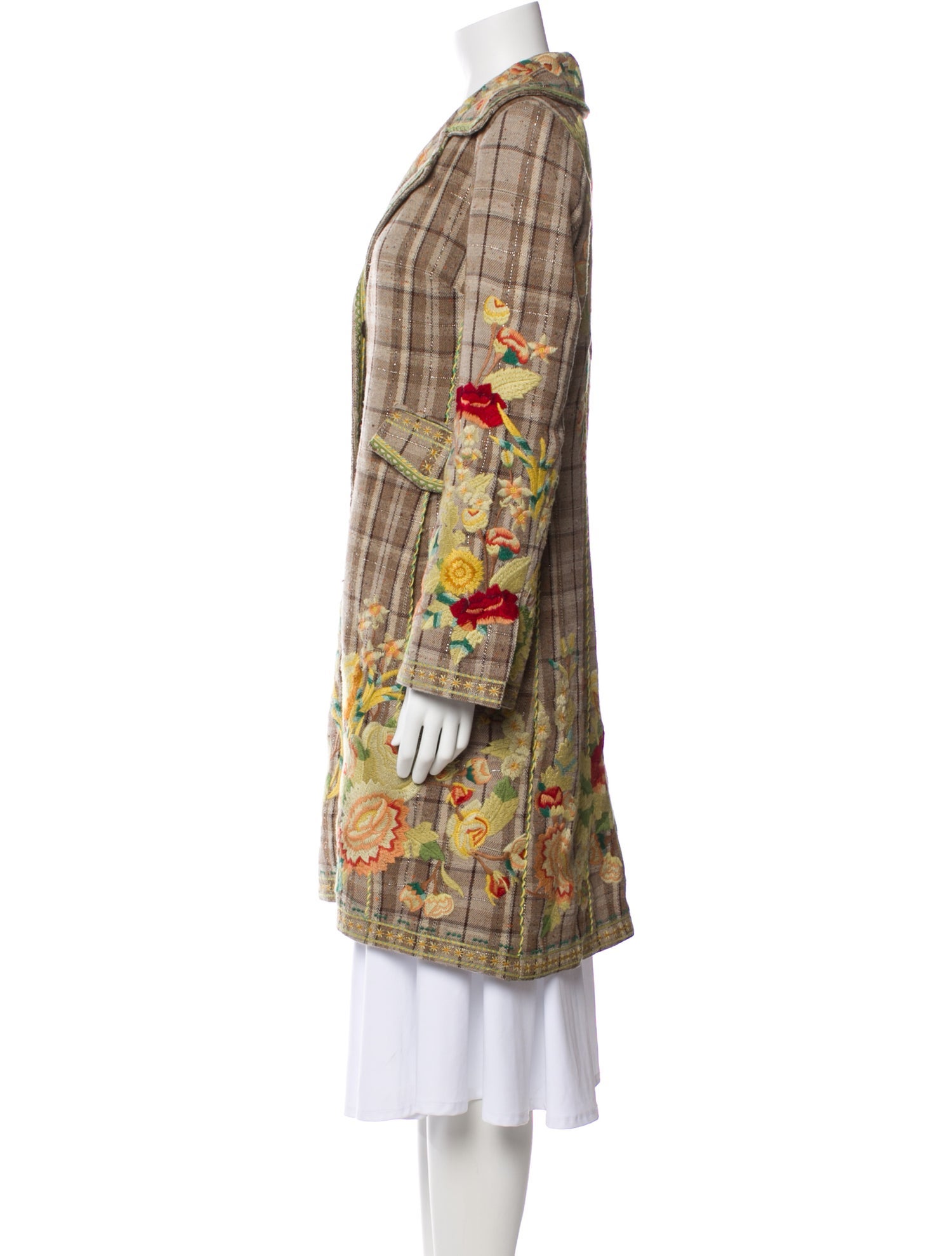 Biya Wool Floral Print Coat