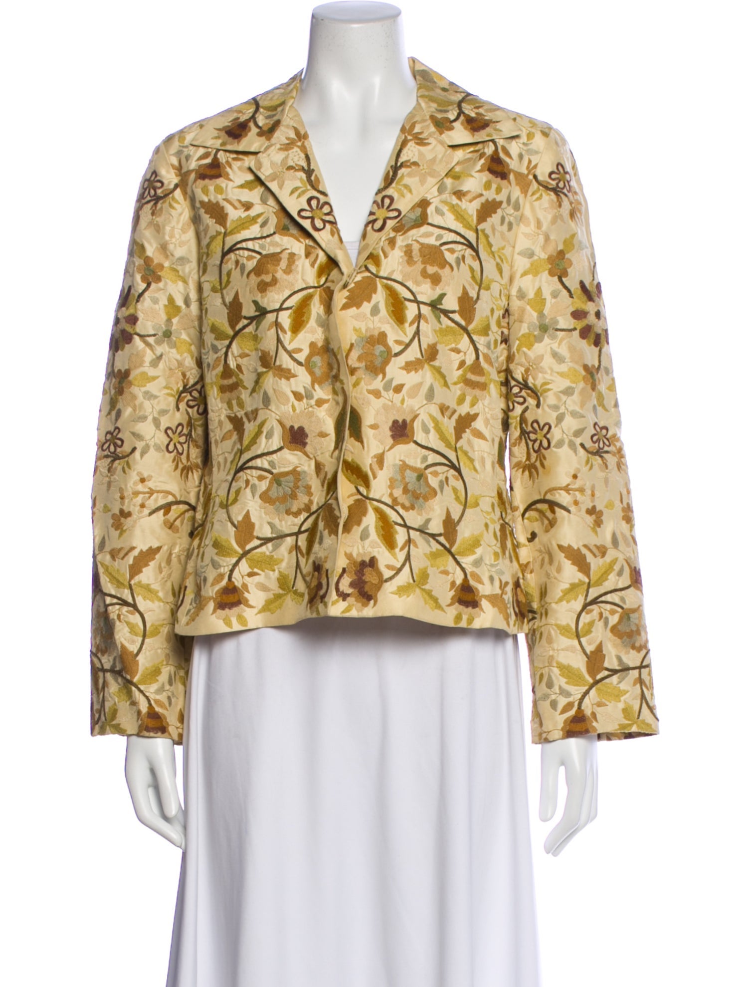 Biya Silk Floral Print Blazer