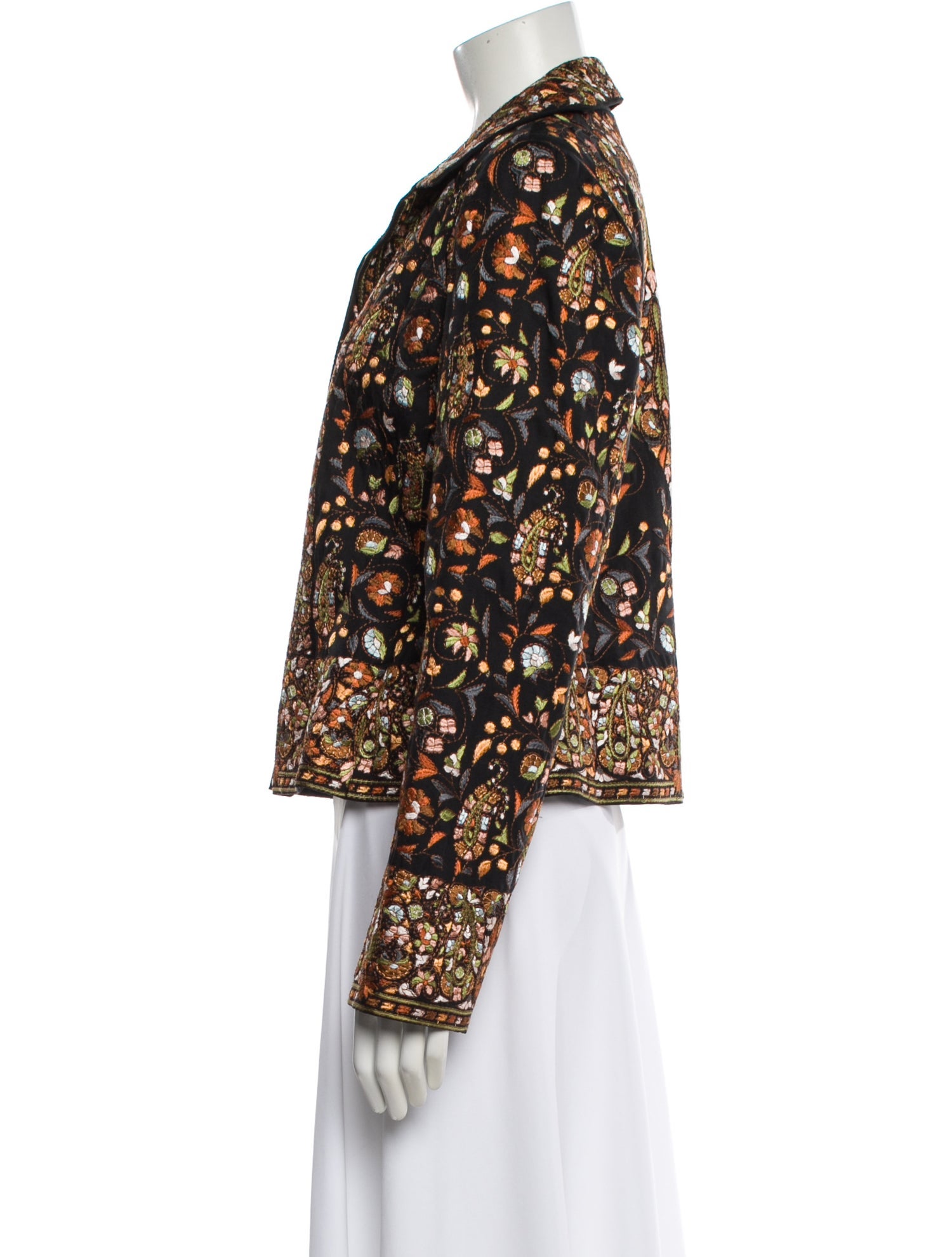Biya Silk Floral Print Jacket