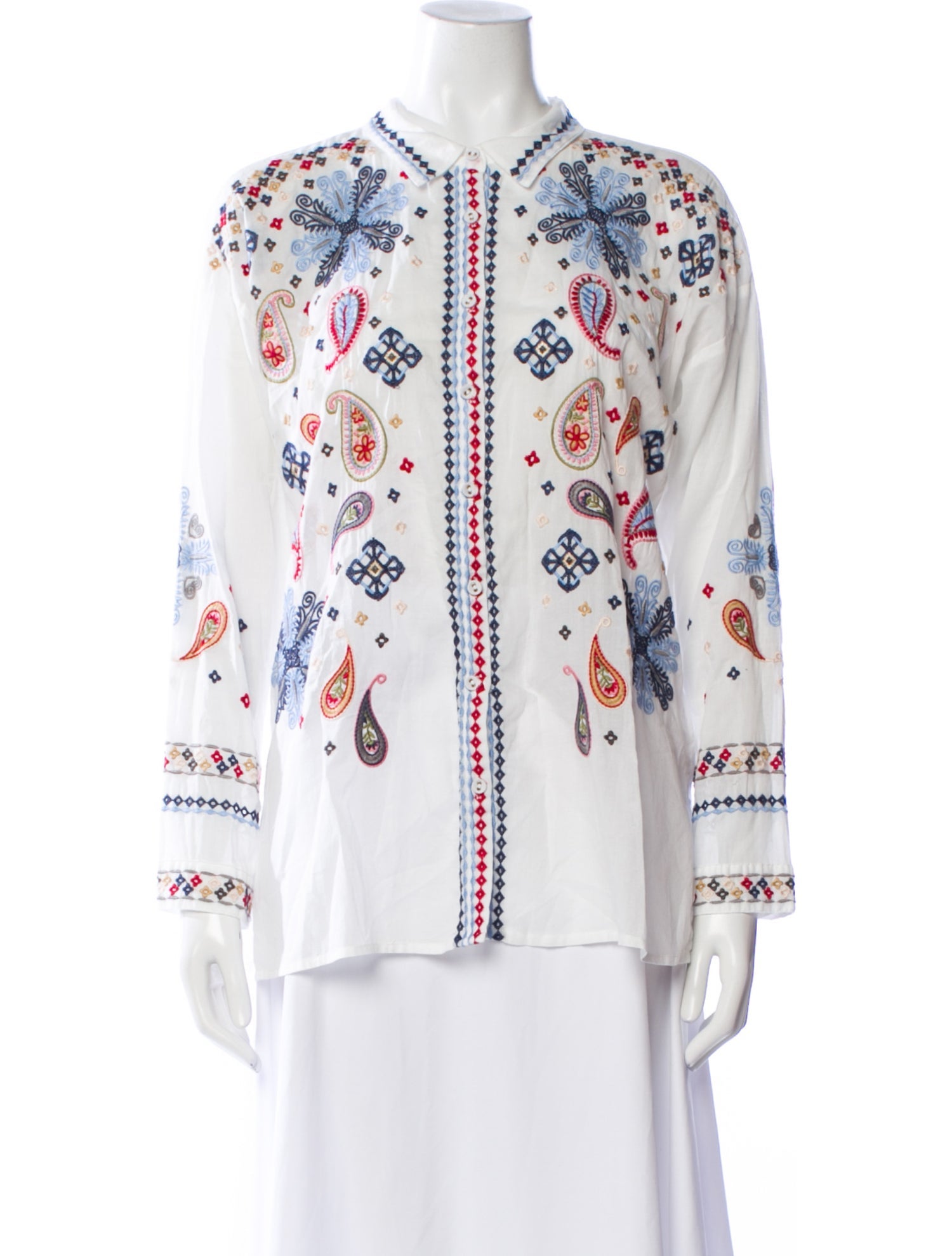 Biya Patterned Long Sleeve Top