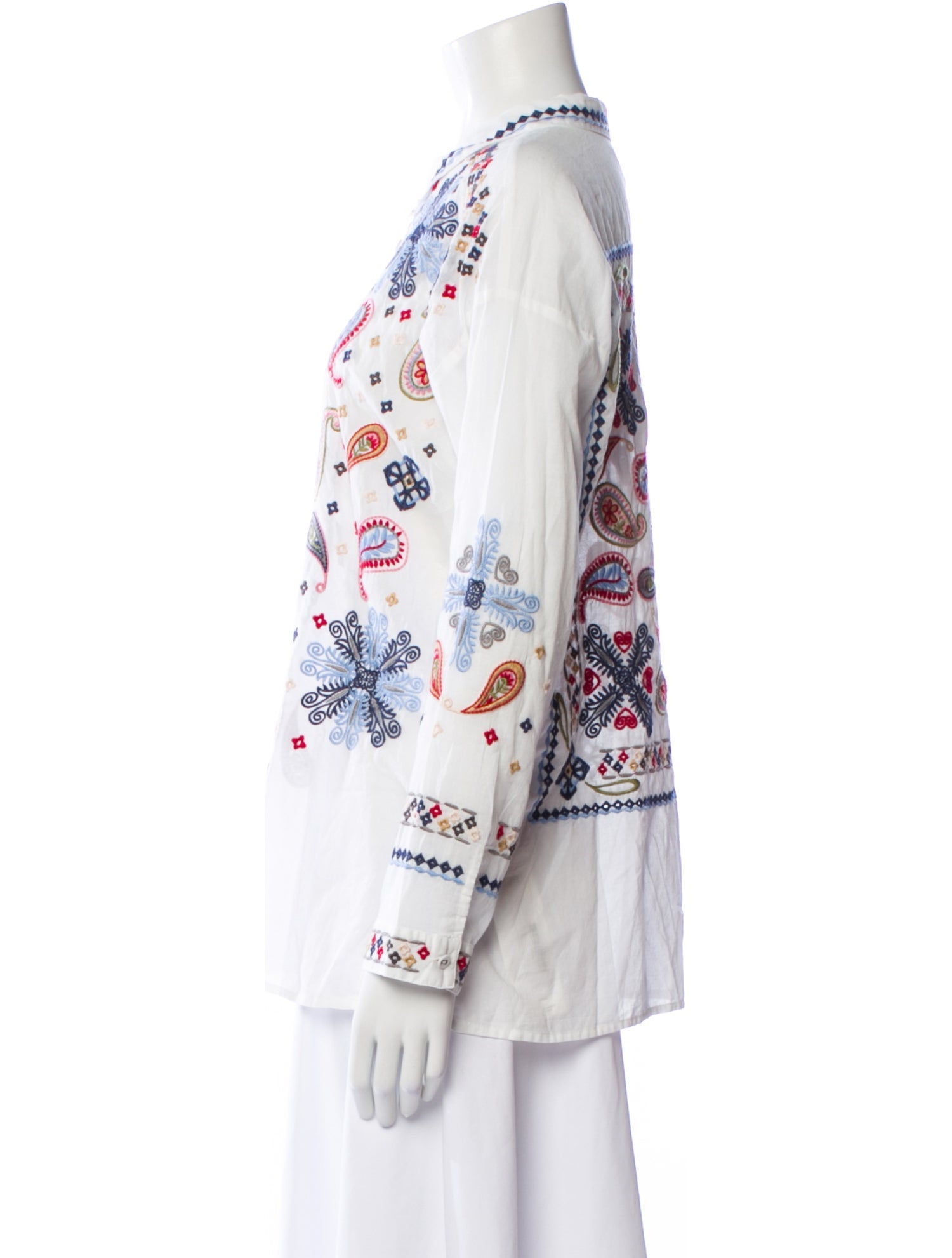 Biya Patterned Long Sleeve Top