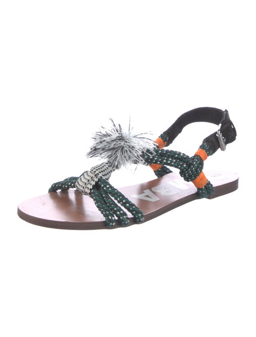 Bimba Y Lola Leather Printed Slingback Sandals