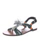 Bimba Y Lola Leather Printed Slingback Sandals
