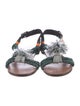Bimba Y Lola Leather Printed Slingback Sandals