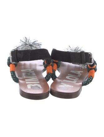 Bimba Y Lola Leather Printed Slingback Sandals