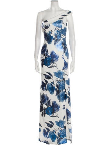 Black Halo Eve by Laurel Berman Dresses Floral Print Long Dress US 2 | XS