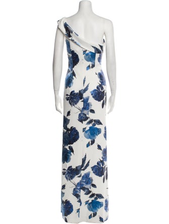 Black Halo Eve by Laurel Berman Floral Print Long Dress