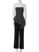 Black Halo Eve by Laurel Berman Polka Dot Print Strapless Jumpsuit