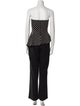 Black Halo Eve by Laurel Berman Polka Dot Print Strapless Jumpsuit