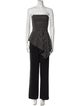 Black Halo Eve by Laurel Berman Polka Dot Print Strapless Jumpsuit