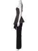 Black Halo Eve by Laurel Berman Polka Dot Print Strapless Jumpsuit