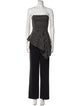 Black Halo Eve by Laurel Berman Polka Dot Print Strapless Jumpsuit