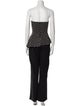 Black Halo Eve by Laurel Berman Polka Dot Print Strapless Jumpsuit