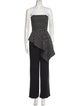 Black Halo Eve by Laurel Berman Polka Dot Print Strapless Jumpsuit