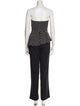 Black Halo Eve by Laurel Berman Polka Dot Print Strapless Jumpsuit