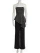 Black Halo Eve by Laurel Berman Polka Dot Print Strapless Jumpsuit