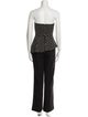 Black Halo Eve by Laurel Berman Polka Dot Print Strapless Jumpsuit