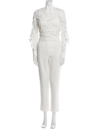 Black Halo Eve by Laurel Berman Crew Neck Jumpsuit