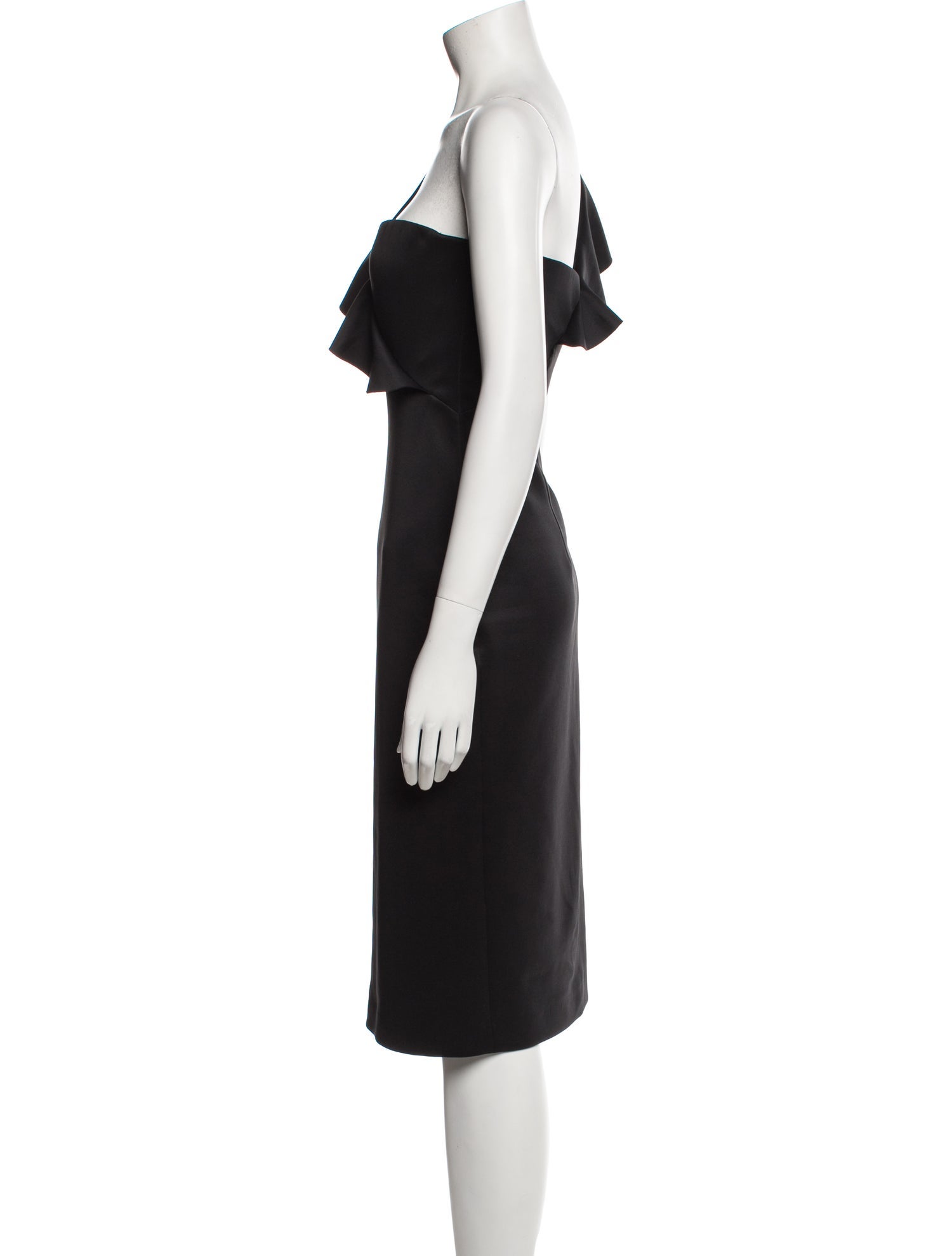 Black Halo Eve by Laurel Berman One-Shoulder Midi Length Dress