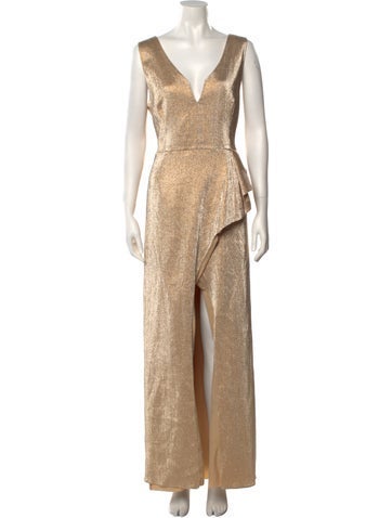 Black Halo Eve by Laurel Berman Dresses V-Neck Long Dress XXL