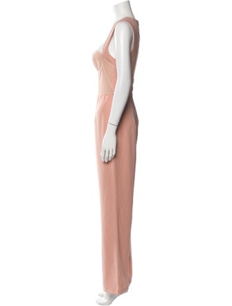 Black Halo Eve by Laurel Berman Nylon Square Neckline Jumpsuit