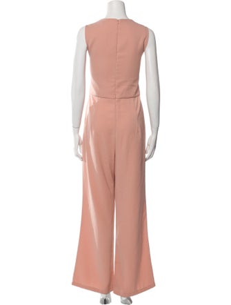 Black Halo Eve by Laurel Berman Nylon Square Neckline Jumpsuit