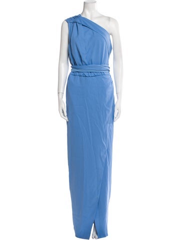 Black Halo Eve by Laurel Berman Dresses One-Shoulder Long Dress US 10 | L